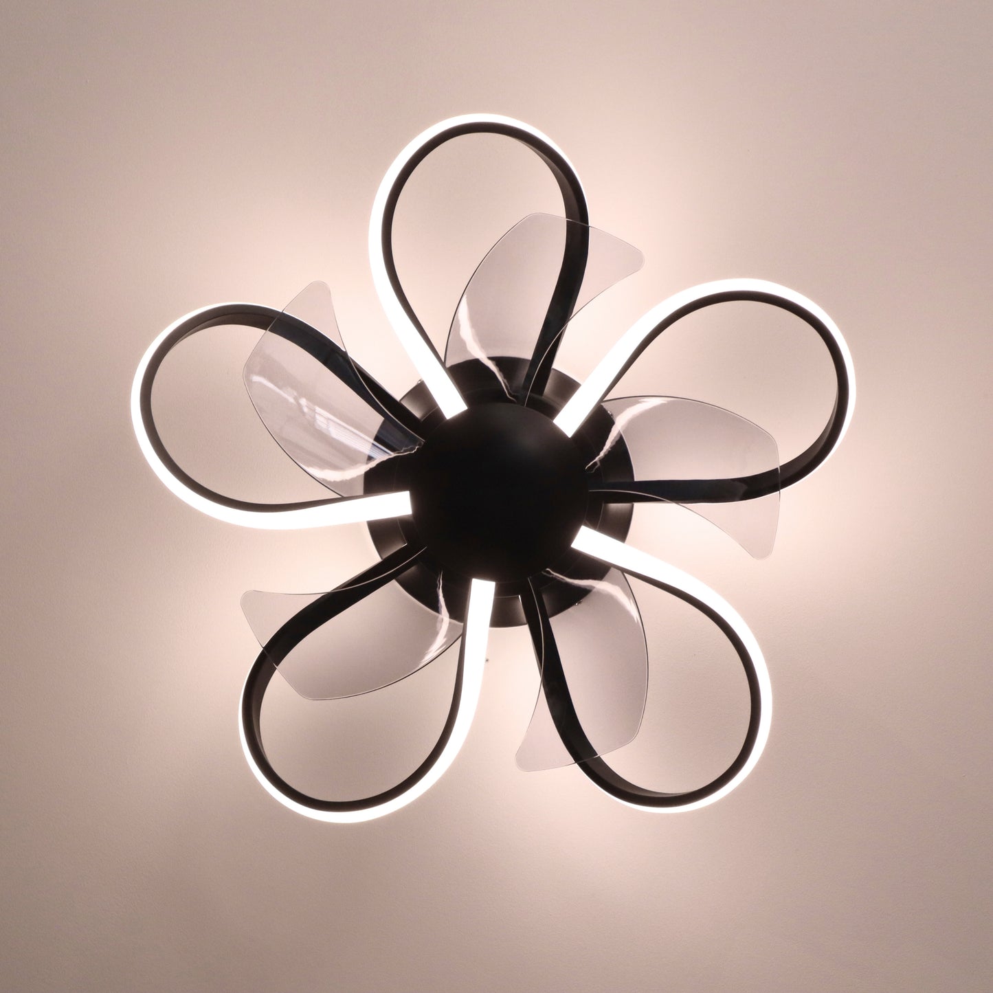 FLOREAT Plafondventilator met verlichting - Zwart