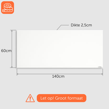 Infrarood Verwarmingspaneel F1100 met IQP Wifi Thermostaat - 1100 Watt - Elektrische verwarming - Vrijstaand - Wit