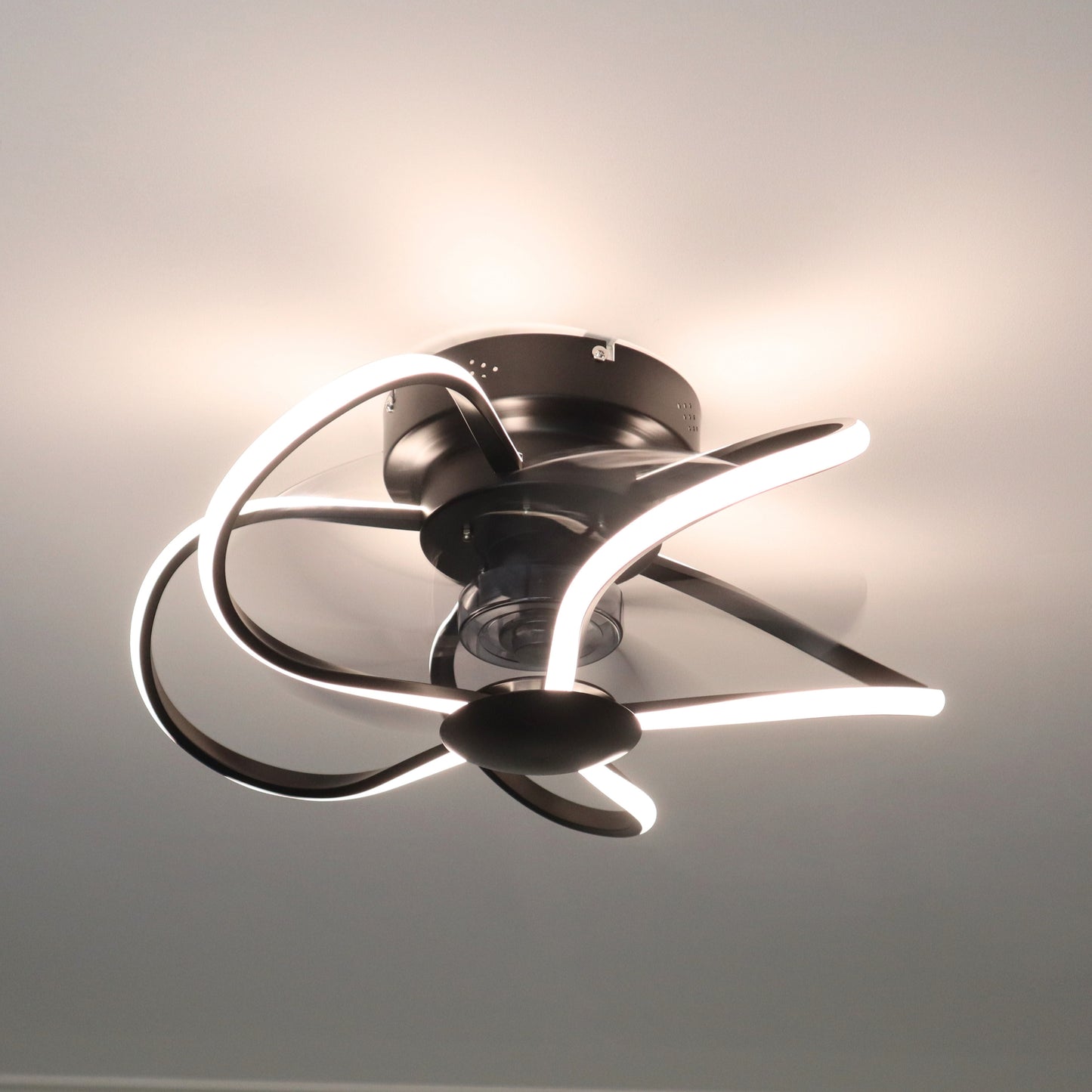 FLOREAT Plafondventilator met verlichting - Zwart