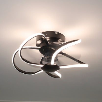 FLOREAT Plafondventilator met verlichting - Zwart