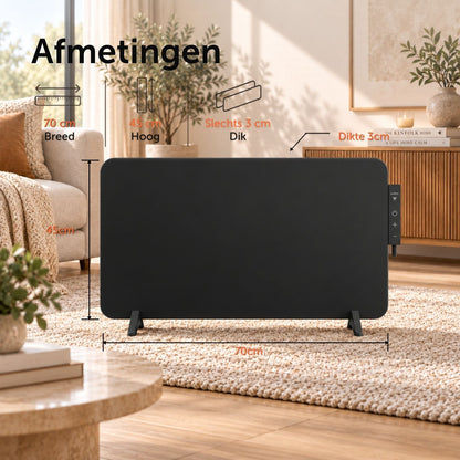 Infraroodpaneel M450 – 450W met Wifi - Vrijstaand - Zwart