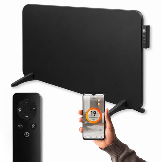 Infraroodpaneel M750 – 750W met Wifi - Vrijstaand - Zwart