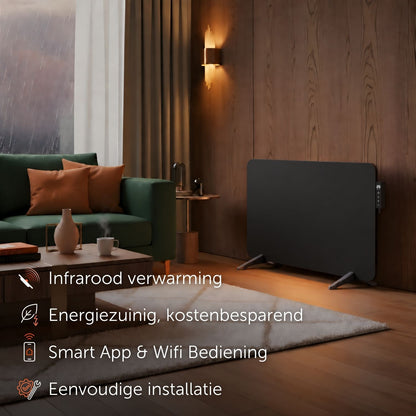 Infraroodpaneel M450 – 450W met Wifi - Vrijstaand - Zwart