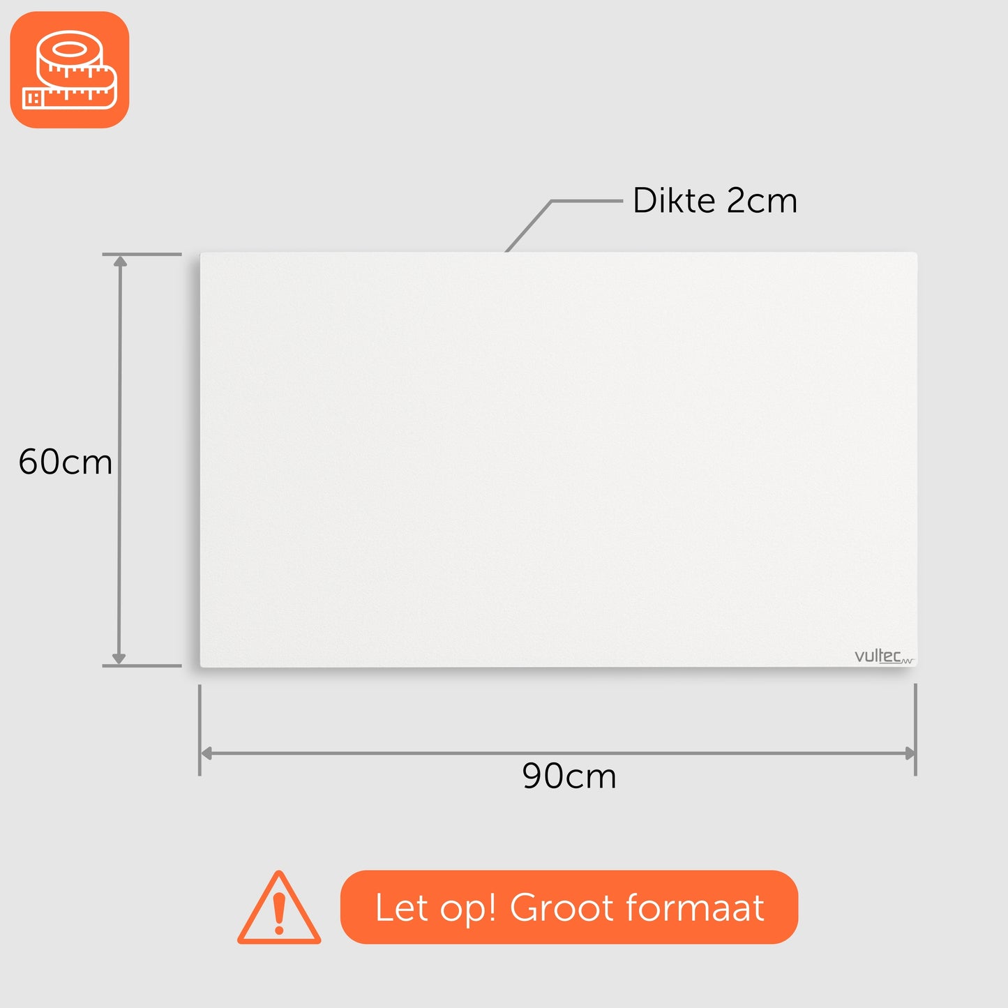 Infrarood Verwarmingspaneel F700 - 700Watt - Elektrische verwarming - Vrijstaand - Wit