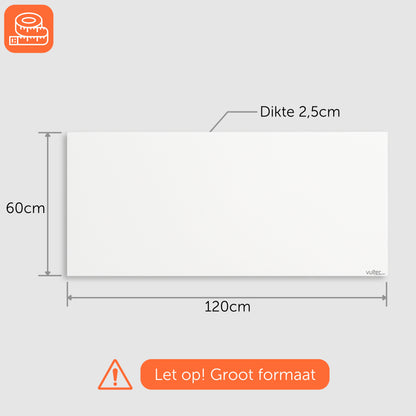 Infrarood Verwarmingspaneel F900 met IQP Wifi Thermostaat - 900 Watt - Elektrische verwarming - Vrijstaand - Wit
