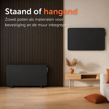 Infraroodpaneel M750 – 750W met Wifi - Vrijstaand - Zwart