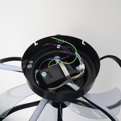 FLOREAT Plafondventilator met verlichting - Zwart