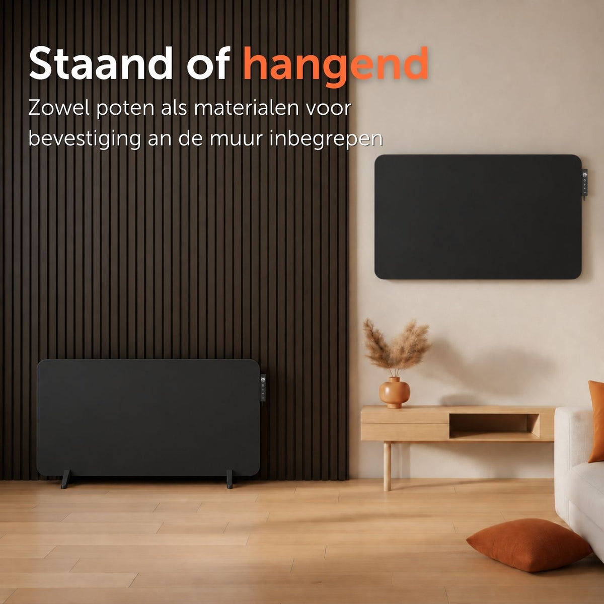 Infraroodpaneel M450 – 450W met Wifi - Vrijstaand - Zwart