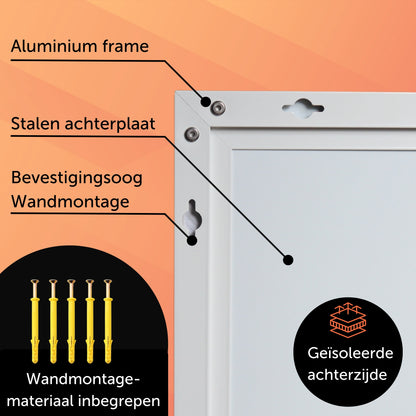 Infrarood Paneel 1200W - Vrijstaand - Wit - Elektrische Verwarming