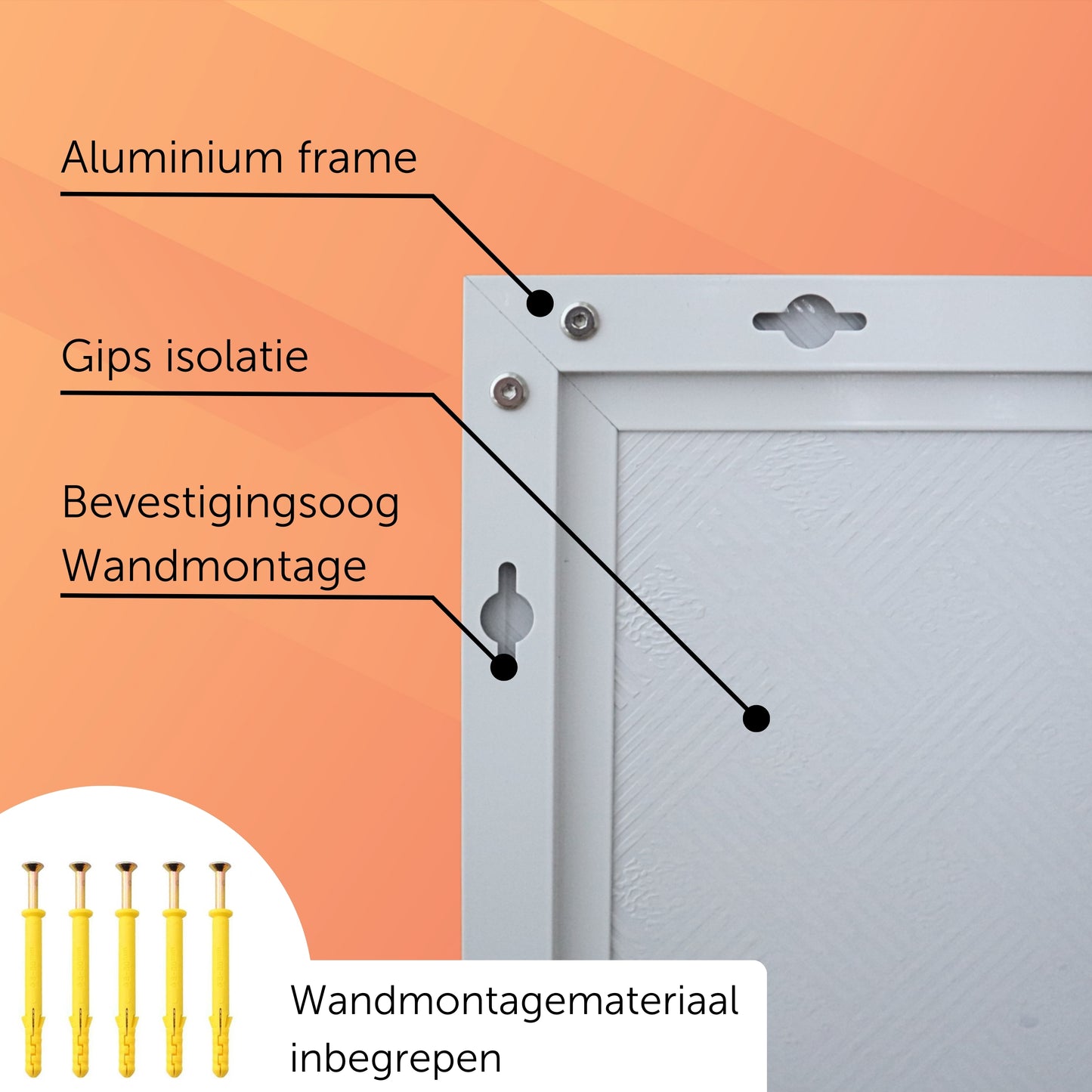 Infrarood Paneel 800 Watt - Elektrische verwarming - Vrijstaand - Zwart