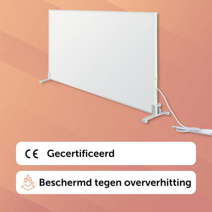 Infraroodpaneel P800T – 800W met Wifi - Vrijstaand - Wit