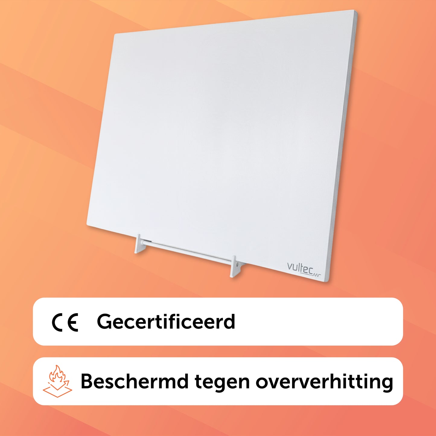 Infrarood Verwarmingspaneel F700 - 700Watt - Elektrische verwarming - Vrijstaand - Wit