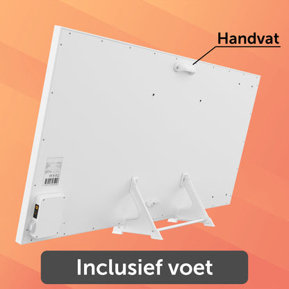 Infrarood Verwarmingspaneel F1100 - 1100Watt - Elektrische verwarming - Vrijstaand - Wit