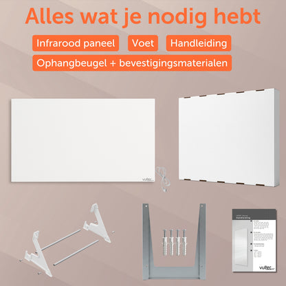 Infraroodpaneel F450 – 450W - Vrijstaand - Wit