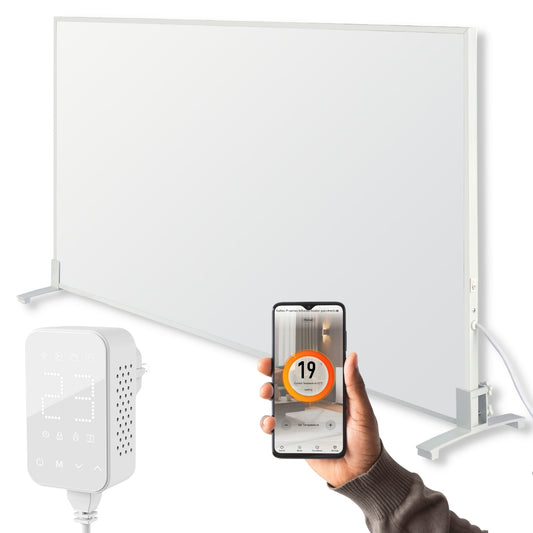 Infraroodpaneel P450 – 450W met Wifi - Vrijstaand - Wit