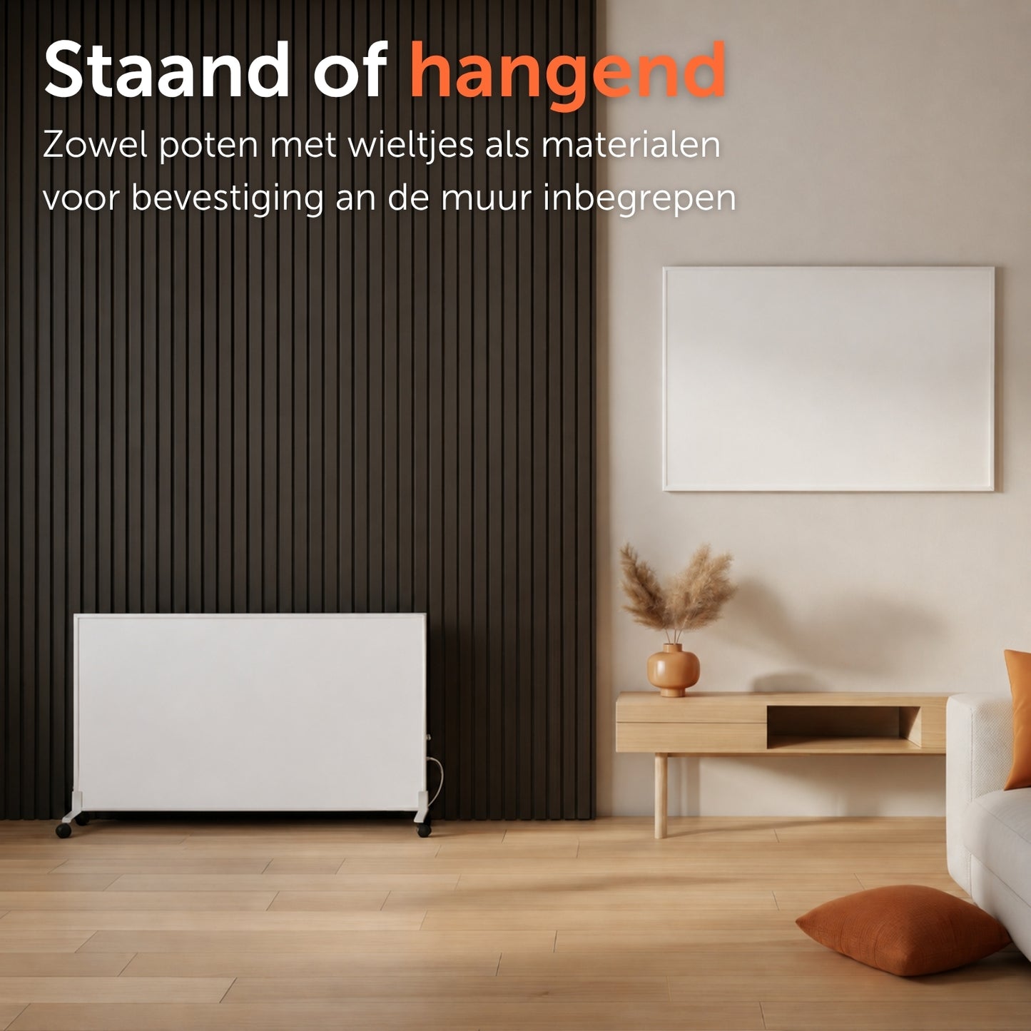 Infraroodpaneel P800T – 800W met Wifi - Vrijstaand - Wit