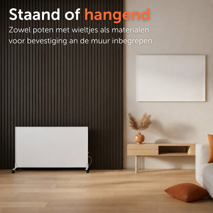 Infraroodpaneel P800T – 800W met Wifi - Vrijstaand - Wit