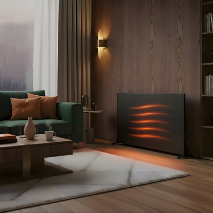 Infrarood Paneel 800 Watt met Wifi Thermostaat - Elektrische verwarming - Vrijstaand - Zwart